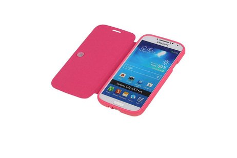 Easy Booktype hoesje voor Galaxy S4 i9500 Roze