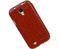 Easy Booktype hoesje voor Galaxy S4 i9500 Bruin