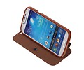 Easy Booktype hoesje voor Galaxy S4 i9500 Bruin