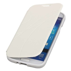 Easy Booktype hoesje voor Galaxy S4 i9500 Wit