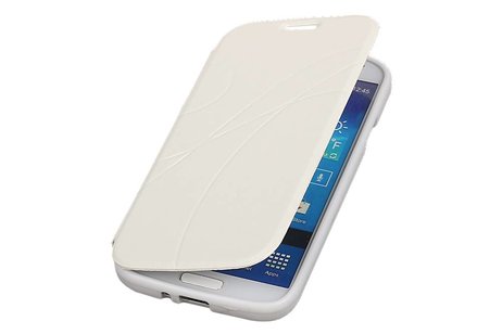 Easy Booktype hoesje voor Galaxy S4 i9500 Wit