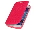 Easy Booktype hoesje voor Galaxy S4 mini i9190 Roze