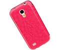 Easy Booktype hoesje voor Galaxy S4 mini i9190 Roze