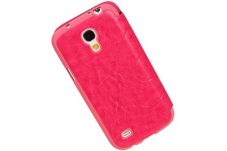 BAOHU Easy Booktype hoesje Geschikt voor Samsung Galaxy S4 mini i9190 Roze