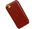 BAOHU Easy Booktype hoesje Geschikt voor iPhone 5C Bruin