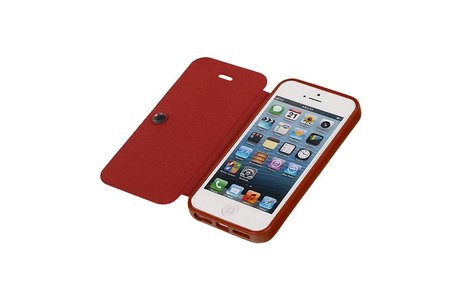 Easy Booktype hoesje voor iPhone 5 / 5S Bruin