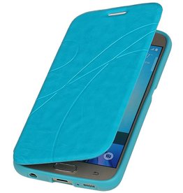 Easy Booktype hoesje voor Samsung Galaxy S6 Edge G925 Turquoise