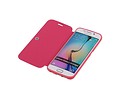 Easy Booktype hoesje voor Galaxy S6 Edge G925 Roze