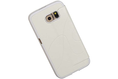 Easy Booktype hoesje voor Galaxy S6 G920F Wit