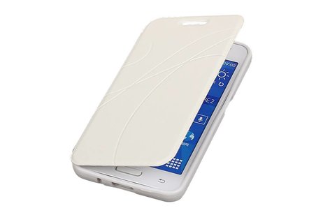 BAOHU Easy Booktype hoesje Geschikt voor Samsung Galaxy Core II G355H Wit