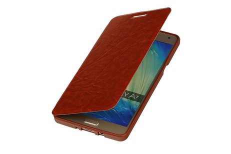 Easy Booktype hoesje voor Galaxy A7 Bruin