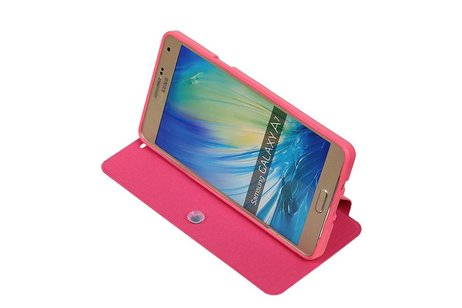 Easy Booktype hoesje voor Galaxy A7 Roze