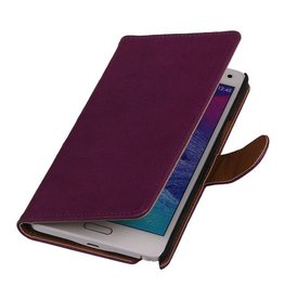 BAOHU Washed Leer Bookstyle Hoesje voor Samsung Galaxy Note 3 Neo Paars