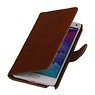 Washed Leer Bookstyle Hoesje voor Galaxy Note 2 N7100 Bruin