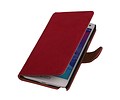 Washed Leer Bookstyle Wallet Case Hoesjes voor Galaxy Note 2 N7100 Roze