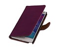 Washed Leer Bookstyle Wallet Case Hoesje - Geschikt voor Samsung Galaxy Note 3 N9000 Paars