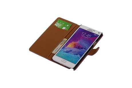 BAOHU Washed Leer Bookstyle Wallet Case Hoesje - Geschikt voor Samsung Galaxy Note 3 N9000 Paars