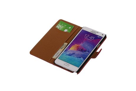 BAOHU Washed Leer Bookstyle Wallet Case Hoesje - Geschikt voor Samsung Galaxy Note 3 N9000 Roze