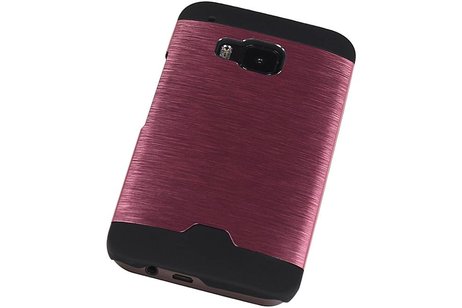 BAOHU Lichte Aluminium Hardcase Geschikt voor HTC One M9 Roze