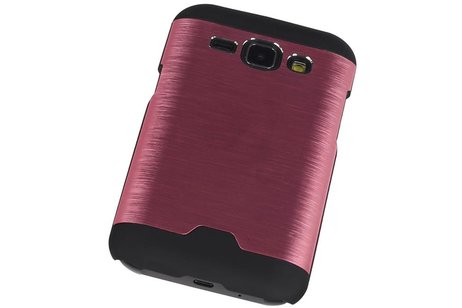 BAOHU Lichte Aluminium Hardcase Geschikt voor Samsung Galaxy J1 Roze