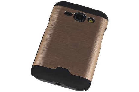 BAOHU Lichte Aluminium Hardcase Geschikt voor Samsung Galaxy J1 Goud