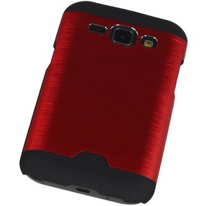 Lichte Aluminium Hardcase Geschikt voor Samsung Galaxy J1 Rood