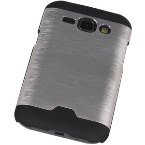 BAOHU Lichte Aluminium Hardcase Geschikt voor Samsung Galaxy J1 Zilver