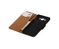 Washed Leer Bookstyle Wallet Case Hoesje - Geschikt voor Samsung Galaxy E5 Zwart