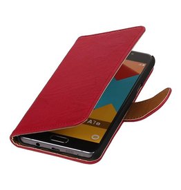 Washed Leer Bookstyle Hoesje voor Samsung Galaxy A7 Roze