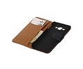 BAOHU Washed Leer Bookstyle Wallet Case Hoesje - Geschikt voor Samsung Galaxy E5 Donker Blauw
