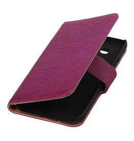 BAOHU Washed Leer Bookstyle Hoesje voor Samsung Galaxy E5 Paars