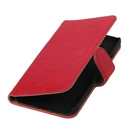 BAOHU Washed Leer Bookstyle Hoesje voor Samsung Galaxy E5 Roze