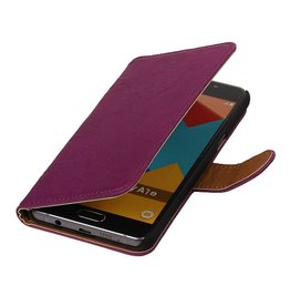 BAOHU Washed Leer Bookstyle Hoesje voor Samsung Galaxy E7 Paars
