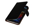 BAOHU Washed Leer Bookstyle Wallet Case Hoesje - Geschikt voor Samsung Galaxy Express i8730 Zwart