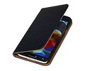 Washed Leer Bookstyle Wallet Case Hoesjes voor Galaxy Express i8730 Donker Blauw