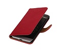 BAOHU Washed Leer Bookstyle Wallet Case Hoesje - Geschikt voor LG L65 Roze