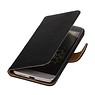 BAOHU Washed Leer Bookstyle Hoesje voor LG L Bello D335 Zwart