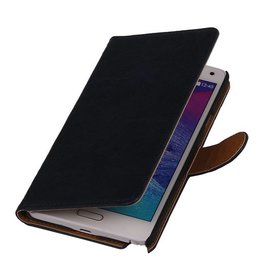 BAOHU Washed Leer Bookstyle Hoesje voor Samsung Galaxy Core LTE G386F Donker Blauw