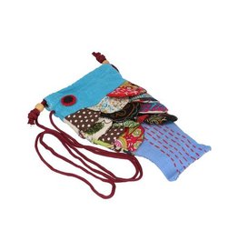 Vis pouch handtas schoudertas Blauw