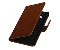 BAOHU Washed Leer Bookstyle Hoesje - Geschikt voor Samsung Z1 Z130H Bruin