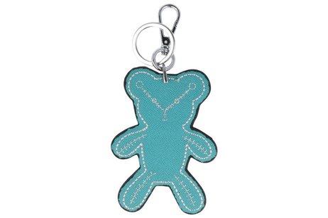 Trendy tas sleutelhanger met een Teddybear Turquoise