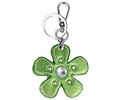 Trendy tas sleutelhanger met een Bloem Groen