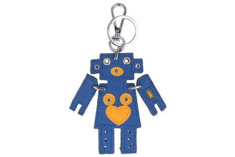 Trendy tas sleutelhanger met een Robot Blauw