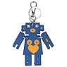 Trendy tas sleutelhanger met een Robot Blauw