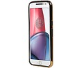 BAOHU M-Cases Leder Look TPU Hoesje - Hoesje Geschikt voor Motorola Moto G4 Bruin