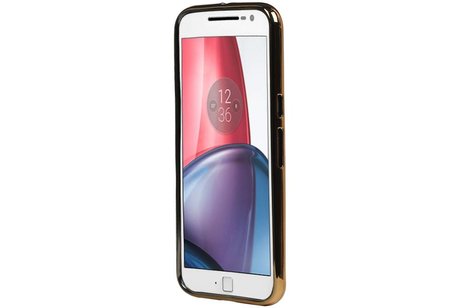 BAOHU M-Cases Leder Look TPU Hoesje - Hoesje Geschikt voor Motorola Moto G4 Bruin