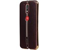 BAOHU M-Cases Leder Look TPU Hoesje - Hoesje Geschikt voor Motorola Moto G4 Bruin