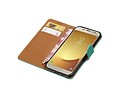 BAOHU Zakelijke Book Case Telefoonhoesje Geschikt voor de Samsung Galaxy J7 / 2017 Pro - Portemonnee Hoesje - Pasjeshouder Wallet Case - Groen