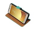 BAOHU Zakelijke Book Case Telefoonhoesje Geschikt voor de Samsung Galaxy J7 / 2017 Pro - Portemonnee Hoesje - Pasjeshouder Wallet Case - Groen