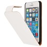 BAOHU Litchi Classic Flip Case Hoes voor iPhone 5 Wit